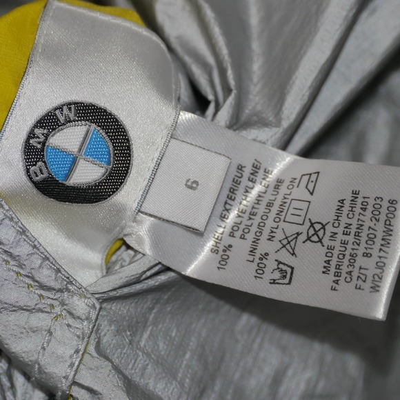 BMW Silver Light Weight Reflective Jacket Size 6 - Picture 12 of 12